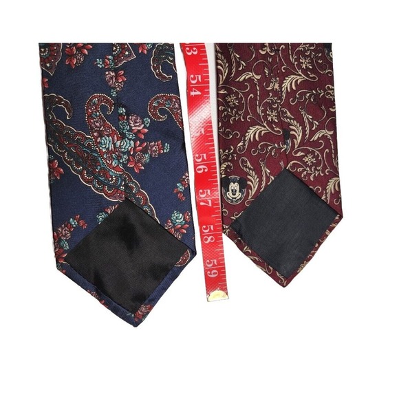 Lot Of 2 Vintage Walt Disney Company Mickey Mouse Neck Ties Made In USA - Picture 2 of 5